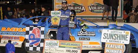 BRONSON SWEEPS VOLUSIA SUNSHINE NATIONALS WITH $10K WIN