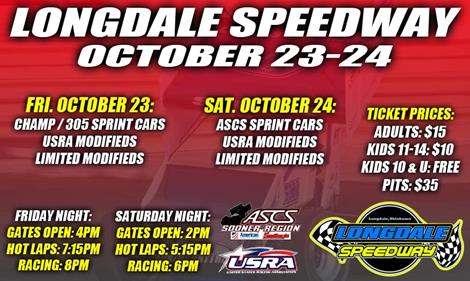 ASCS Sooner Region Tackling Longdale Speedway This Saturday