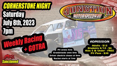We're Back for Cornerstone Night July 8th weekly racing with GOTRA
