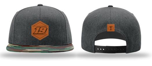 Charcoal \u0026 Camo Hat with Leather 19 \u0026 JCM Piston Patches