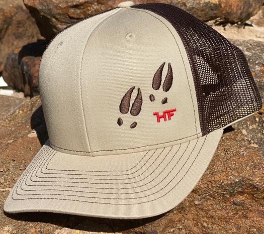 Tan/Brown SnapBack Deer Tracks Hat