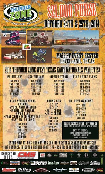 Unique Prize Offered to Junior 2 Winner at West Texas Kart Nationals