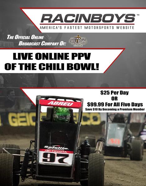 Lucas Oil Chili Bowl Nationals Pay-Per-View Coverage Begins in One Week Via RacinBoys Broadcasting Network