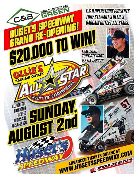 Huset’s Speedway Welcoming All Stars on Sunday for $20,000-to-Win Grand Reopening