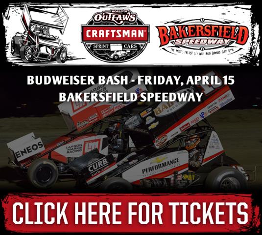 WoO Bakersfield Speedway April 15 Get Your Tickets Now!