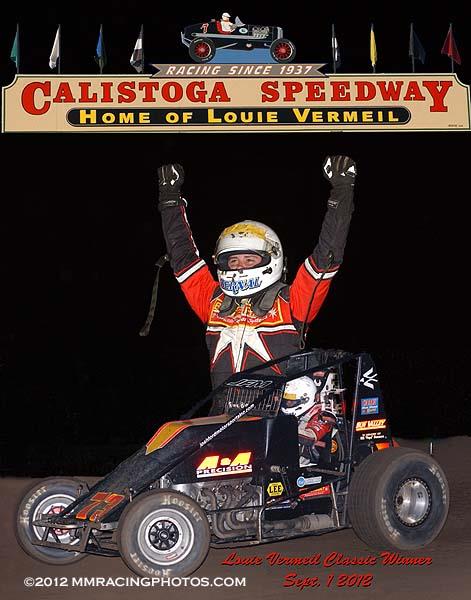 USAC AMSOIL USAC/CRA/WESTERN CLASSIC SPRINT CAR SERIES RACE RESULTS: September 1, 2011 – Calistoga, California – Calistoga Speedway – “Louie Vermeil C