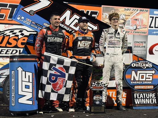 Timms stands on World of Outlaws podium at Huset's Speedway