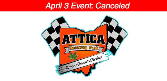FRIDAY NIGHT AT ATTICA RACEWAY PARK CANCELED