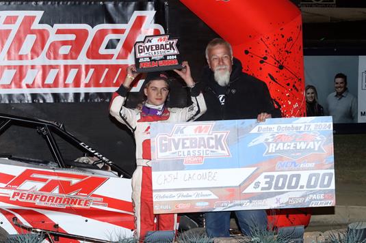 Cash Lacombe Lands NOW600 National Victory During KKM Giveback Opener at Port City Raceway!