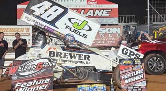 New Winners Hartlaub And Merriman Visit Williams Grove Victory Lane