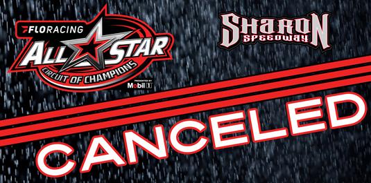 Morning precipitation and unfavorable forecast forces Salute to the Troops cancellation at Sharon Speedway