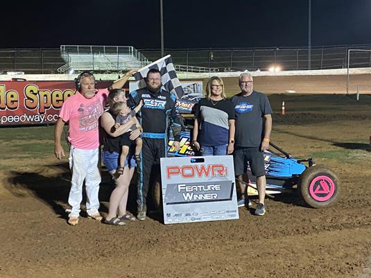 Andrew Felker Attains Victory with POWRi West Midget League at I-44 Riverside