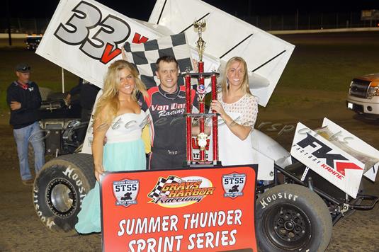 Van Dam Claims Summer Thunder Sprint Series Event at Grays Harbor Raceway