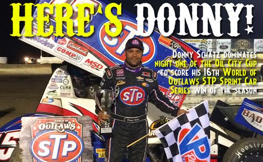 A Dominate Night at Castrol Raceway Gives Donny Schatz His 16th Win of the Season