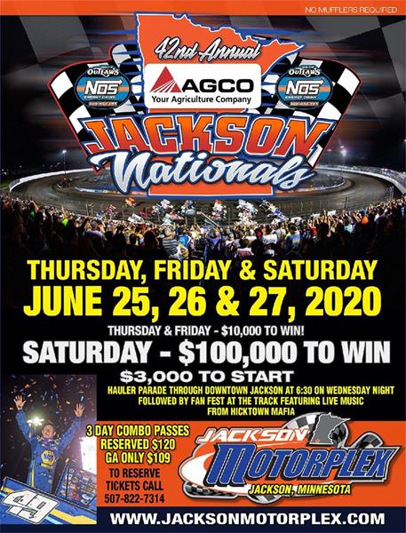AGCO Returns as Primary Jackson Nationals Partner for $100,000-to-Win Event