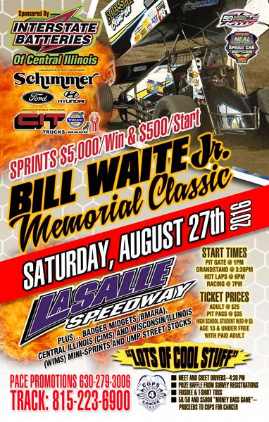 “Badger Midget doubleheader Saturday-Sunday”                                     “Series returns to LaSalle first time since 1997"