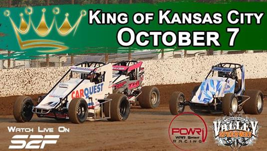 Valley Speedway and POWRi WAR Rescheduled King of KC Event until October 7th.