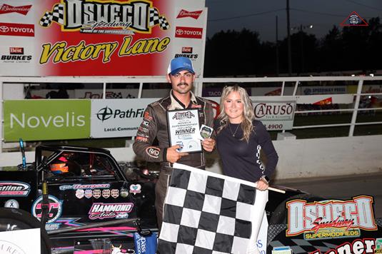 Tyler Thompson Takes Lead From Dave Shullick Jr. on Final Lap to Secure Second Novelis Supermodified Win of 2024