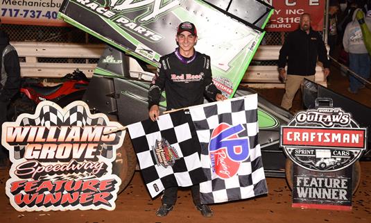 Giovanni Scelzi Becomes Youngest World of Outlaws and Williams Grove Winner During National Open Opener
