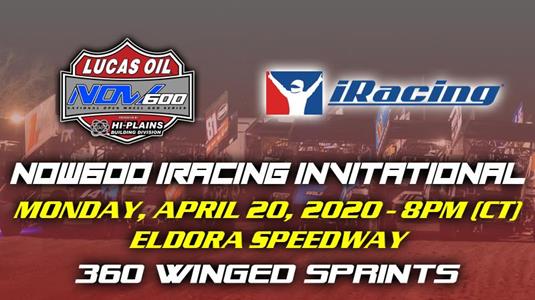 Lucas Oil NOW600 iRacing Invitational Set for Monday, April 20!