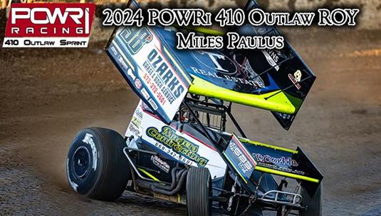 Miles Paulus Prevails as POWRi 410 Outlaw Sprint League 2024 Rookie of the Year