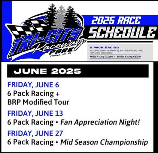 Tri-City Raceway Park Hoping for Sunshine and High-Speed Action in June