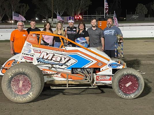 Chase Johnson Sweeps Night at Keller Auto Speedway to Earn Non-Wing Sprint Car Win