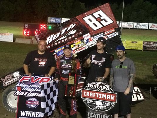 Saldana Flexes Muscle During FVP Missouri High-Banked Nationals Victory