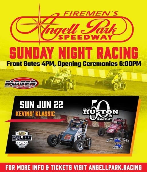 Badger Midgets and Angell Park Speedway Set for Tonight , Sunday, June 22!