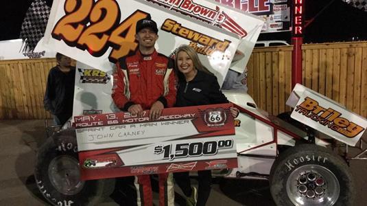 Carney Tops Rt. 66 Motor Speedway; Watching Radar For ASCS Red River Run