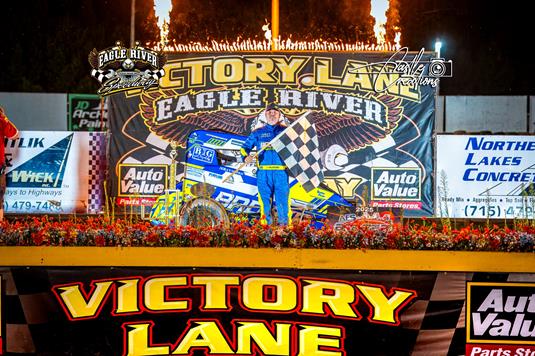 Kluever Torches the Field in AFS Badger Midget Series Visit to Eagle River Speedway