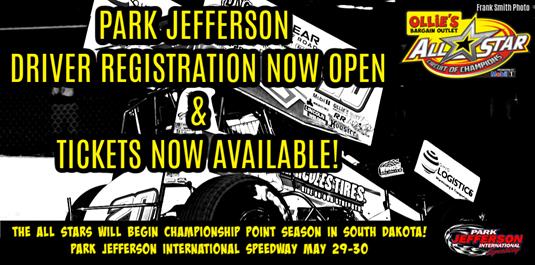Driver registration open and tickets now available for All Star visit to Park Jefferson on May 29-30