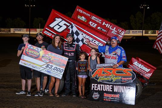 Hafertepe Battles To Lakeside Speedway Victory With The Lucas Oil American Sprint Car Series