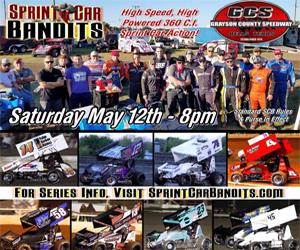 "RACIN' GRAYSON" ALL SET for SPRINT CAR BANDITS SERIES RETURN on MAY 12th!