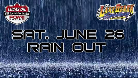 Rainfall Forces POWRi WAR Race at Lake Ozark Speedway Cancelation
