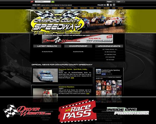 Driver Websites Produces Custom Website for Crawford County Speedway