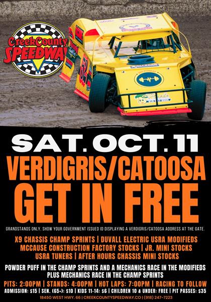 October Schedule Of Events Adjusted - Not Racing October 4 And Creekadega 100 Canceled