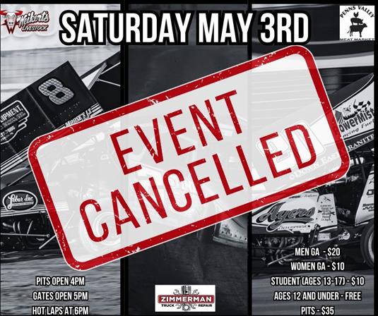 Port Royal Speedway Cancels Racing Action for May 3rd