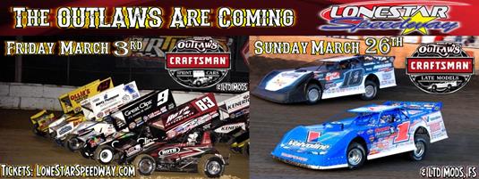 OUR NEXT LONESTAR SPEEDWAY EVENT FRI. MARCH 3: WORLD of OUTLAWS Craftsman SPRINT CAR SERIES  *TICKETS NOW AVAILABLE*