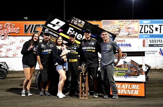 Kahne Captures First Win at Huset’s Speedway Since 1999, Zebell and Russell Also Victorious During Ace Ready Mix Night