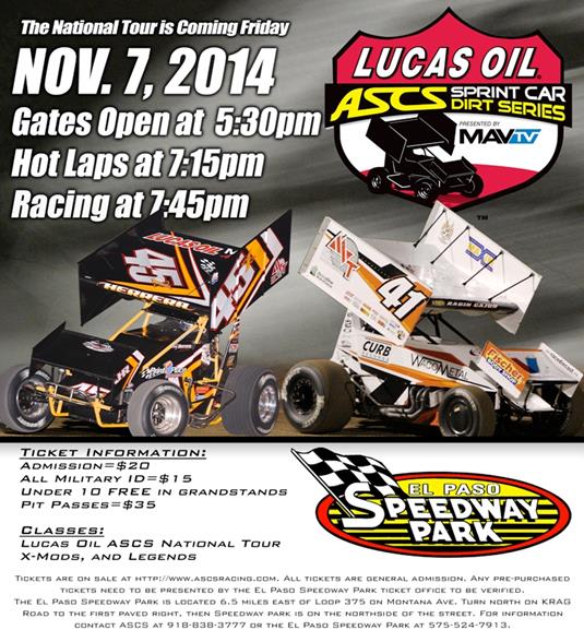 Final Run to the Lucas Oil ASCS Championship Kicks off in El Paso