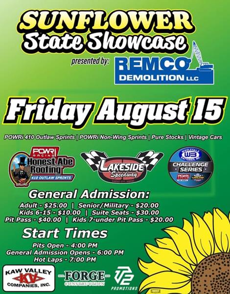 Sunflower State Showcase August 15th, 2025