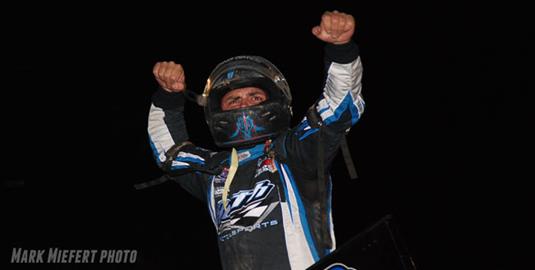 Kaeding Slides Into World of Outlaws STP Sprint Car Series Win at Tri-State Speedway