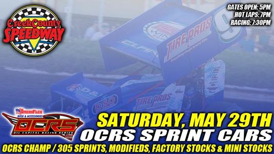 OCRS Sprint Cars Join Fast Five Weekly Series this Saturday at Creek County Speedway