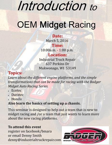 Introduction to OEM Midget Racing Seminar