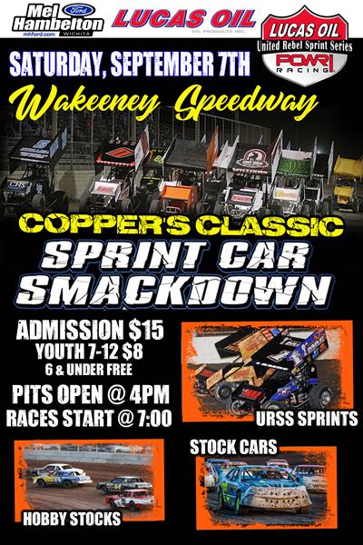 United Rebel Sprint Series Return to Wakeeney Speedway This Saturday Night!