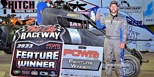 Trey Marcham Wins in Late-Race Pass with POWRi West Midgets at Port City Raceway