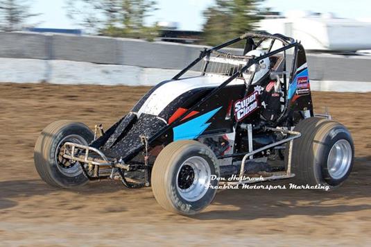 Taylor Earns First Career Non-Wing Sprint Car Win During Debut