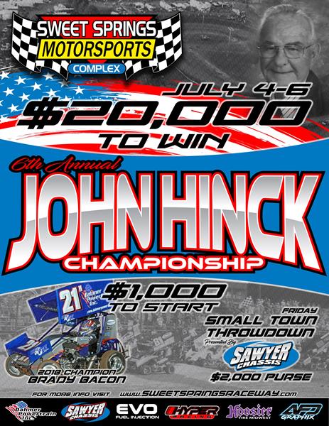 Want to mail in your Entry Form for the 2019 John Hinck Championship?