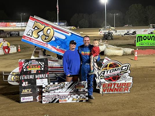 Cole Duncan Claims Checkers at Atomic Speedway with POWRi Fast Season Finale